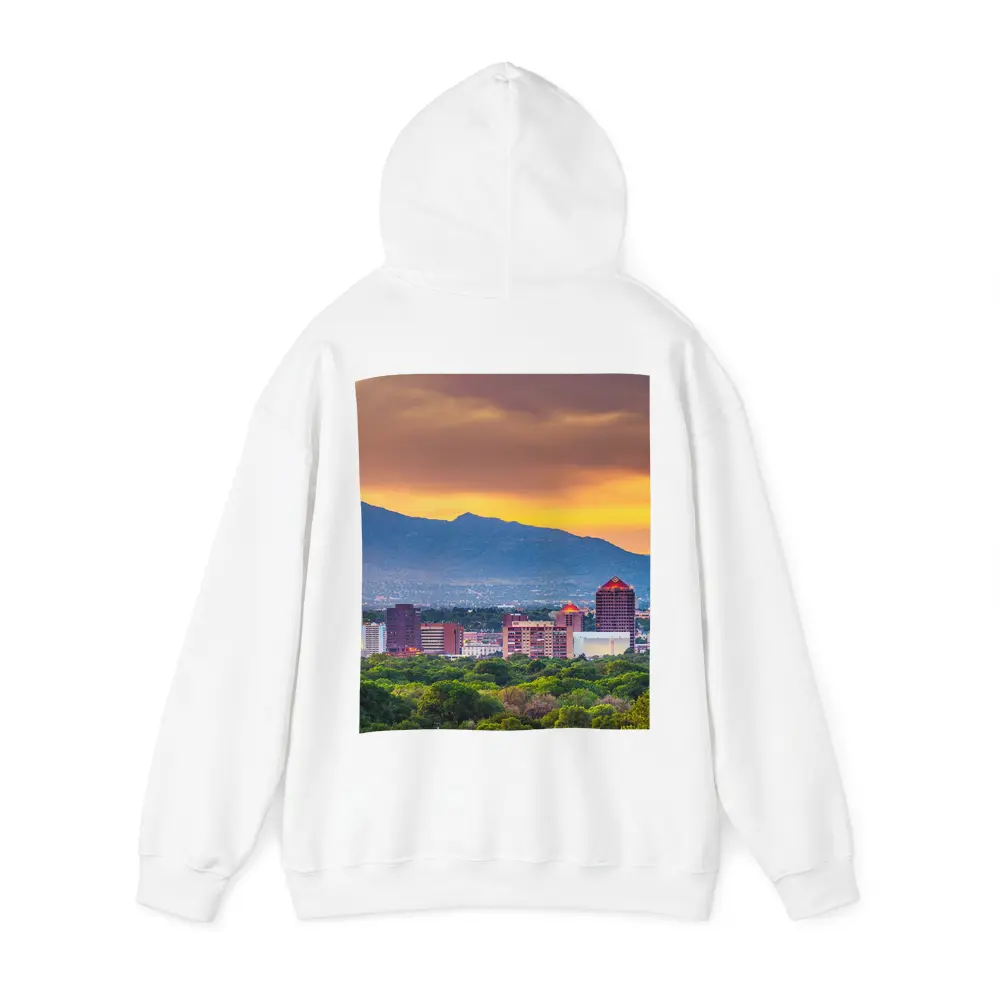 Albuquerque Skyline Sunset Mountain Background – Hoodies