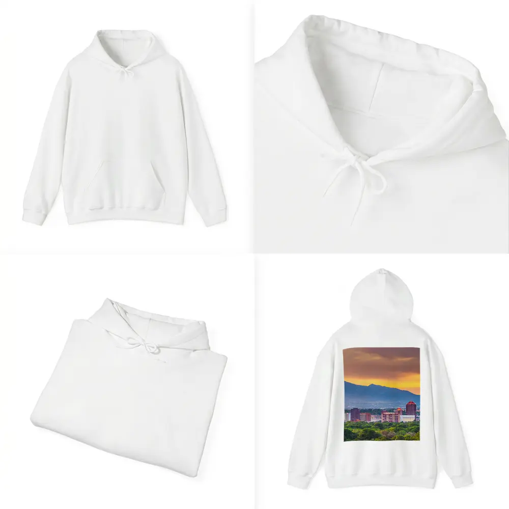 Albuquerque Skyline Sunset Mountain Background – Hoodies