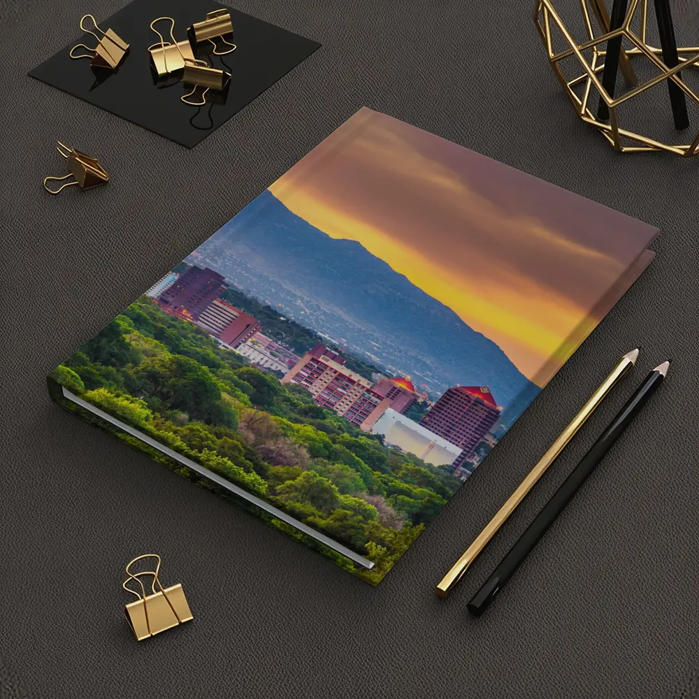 Albuquerque Skyline Sunset Mountain Background – Notebooks