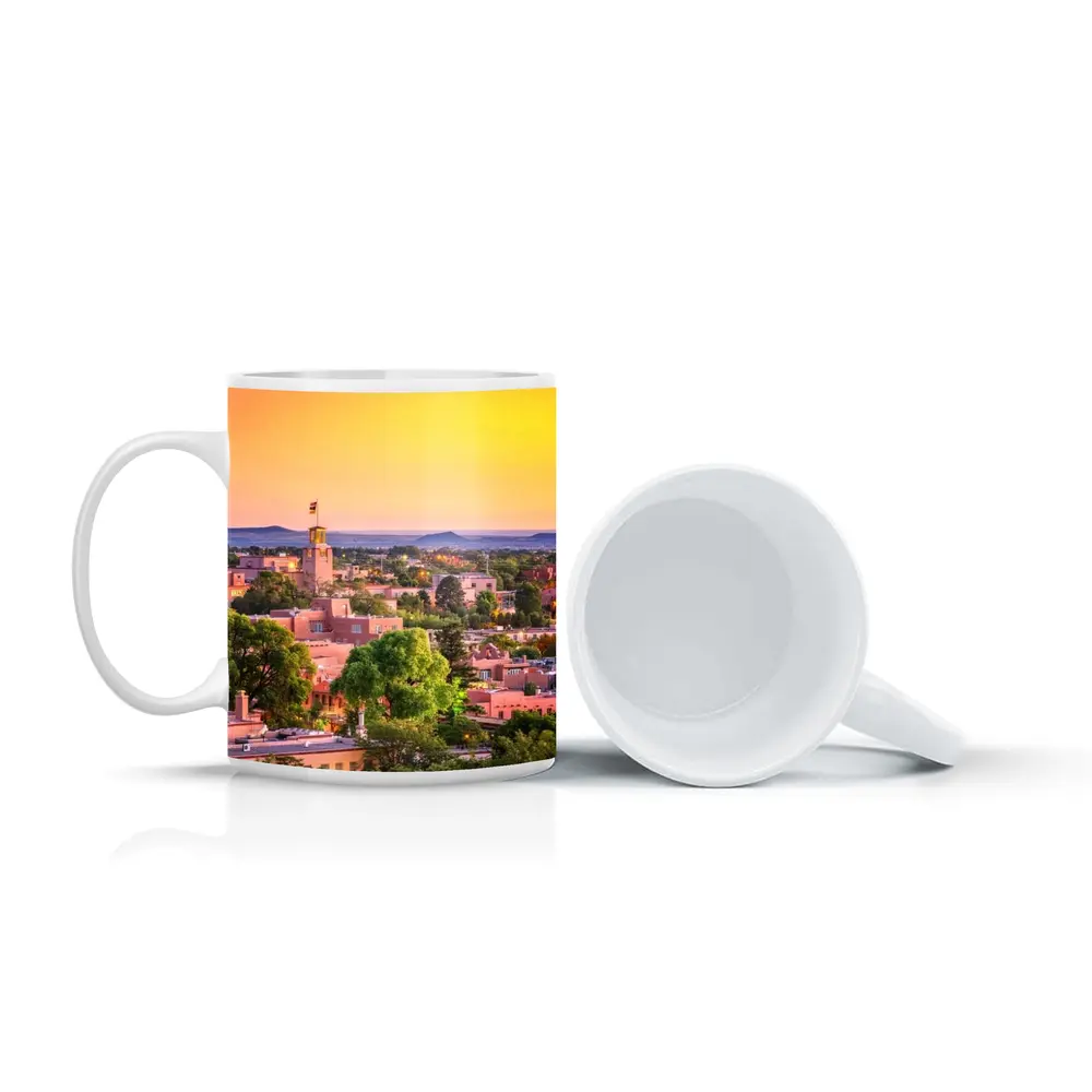 Santa Fe New Mexico Skyline Sunset View – Mugs