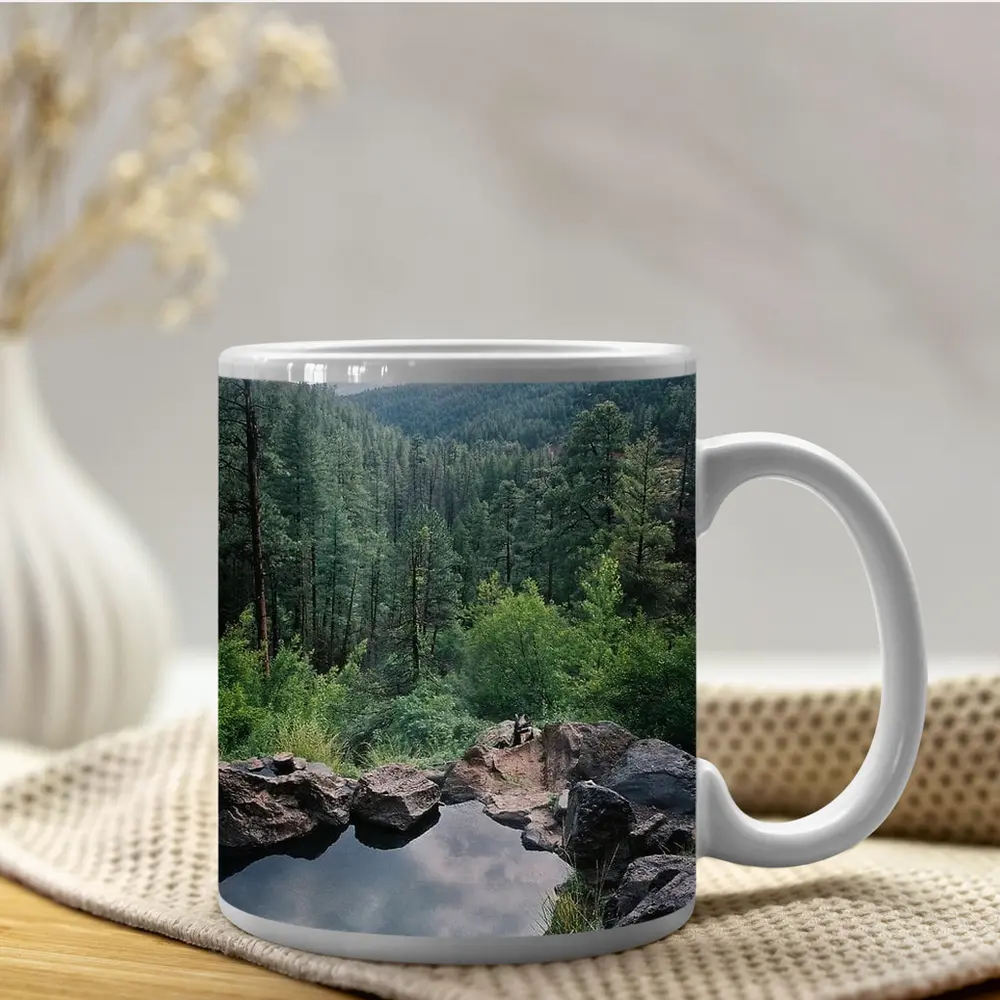 Natural Hot Spring Forest Mountain Valley View – Mugs