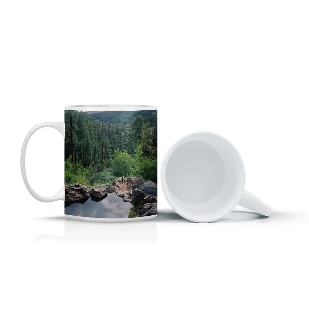 Natural Hot Spring Forest Mountain Valley View – Mugs