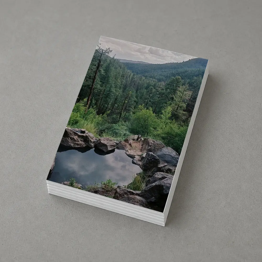 Natural Hot Spring Forest Mountain Valley View – Postcards