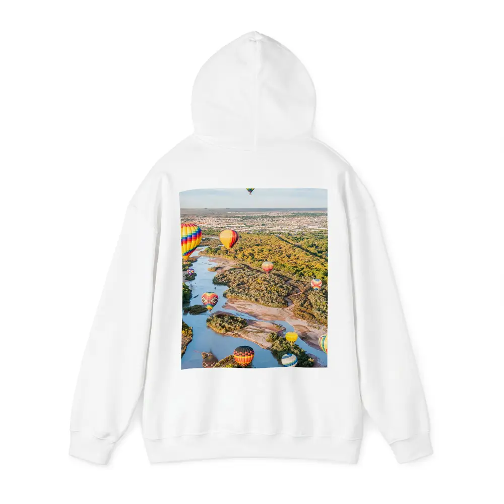 Hot Air Balloons Over Rio Grande River – Hoodies