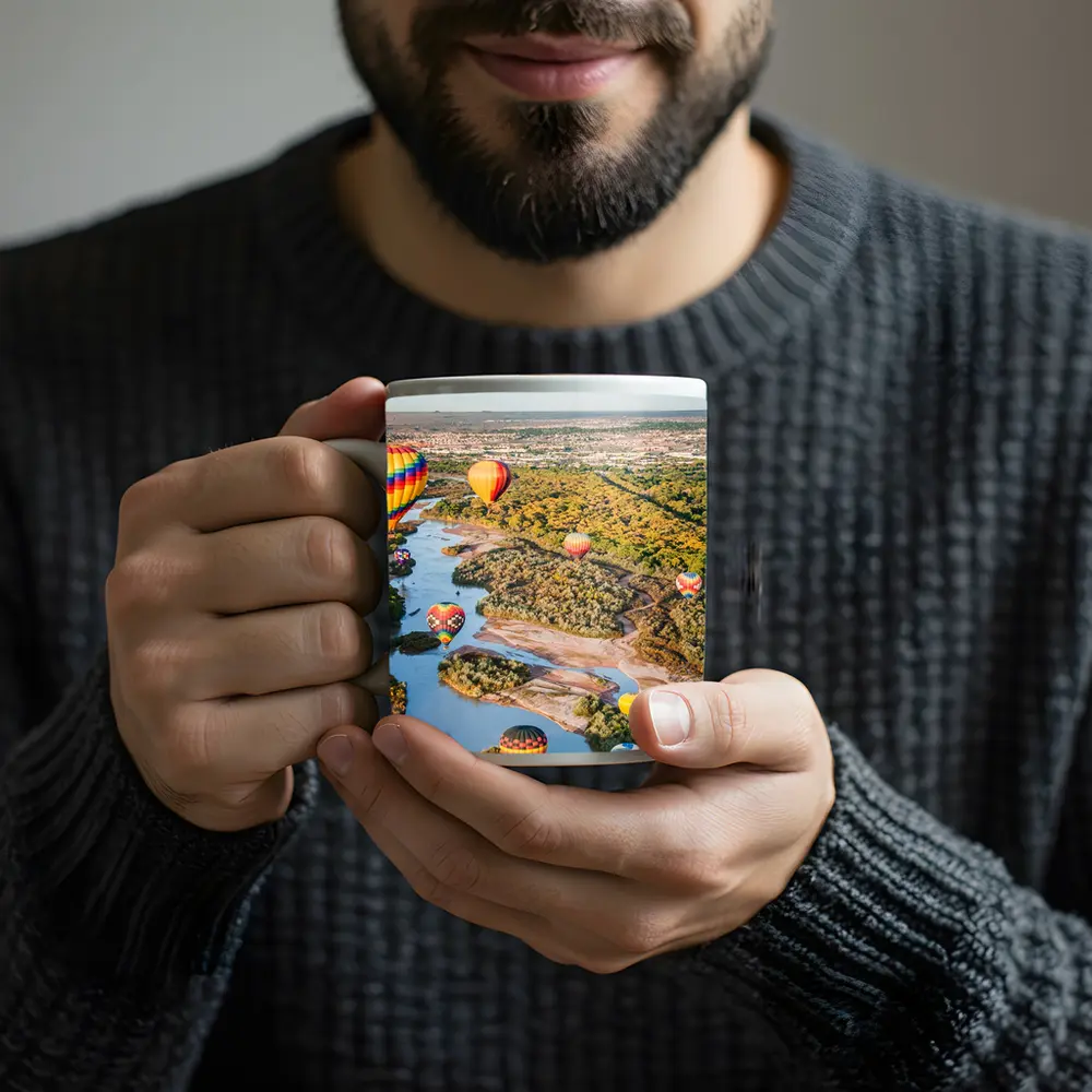 Hot Air Balloons Over Rio Grande River – Mugs