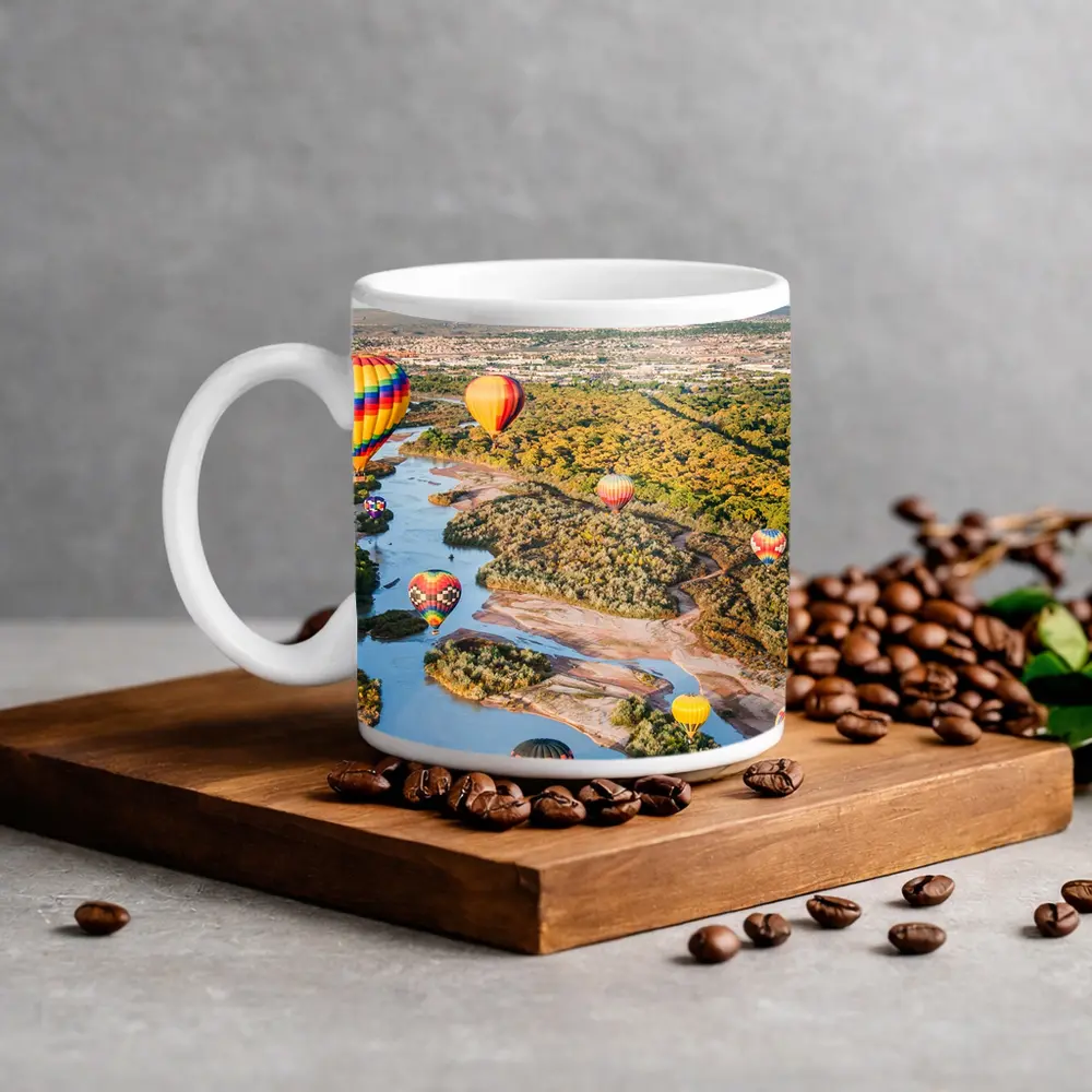 Hot Air Balloons Over Rio Grande River – Mugs