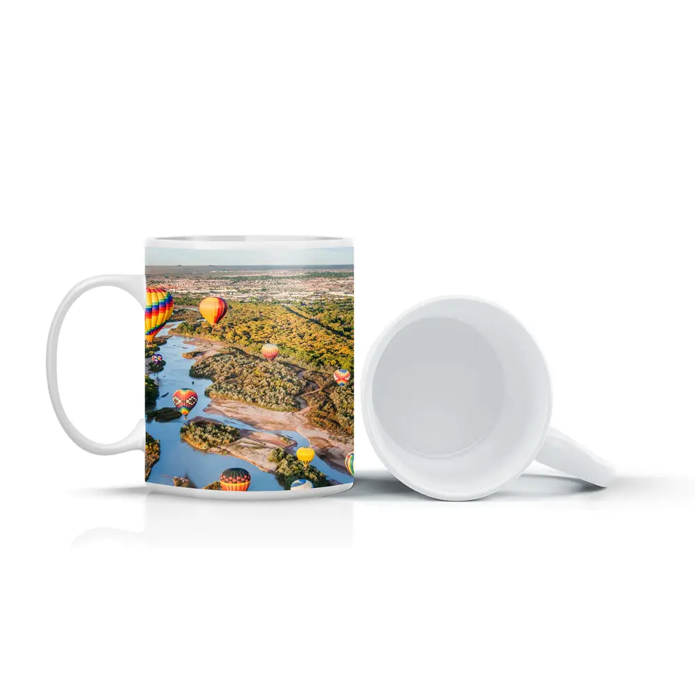 Hot Air Balloons Over Rio Grande River – Mugs