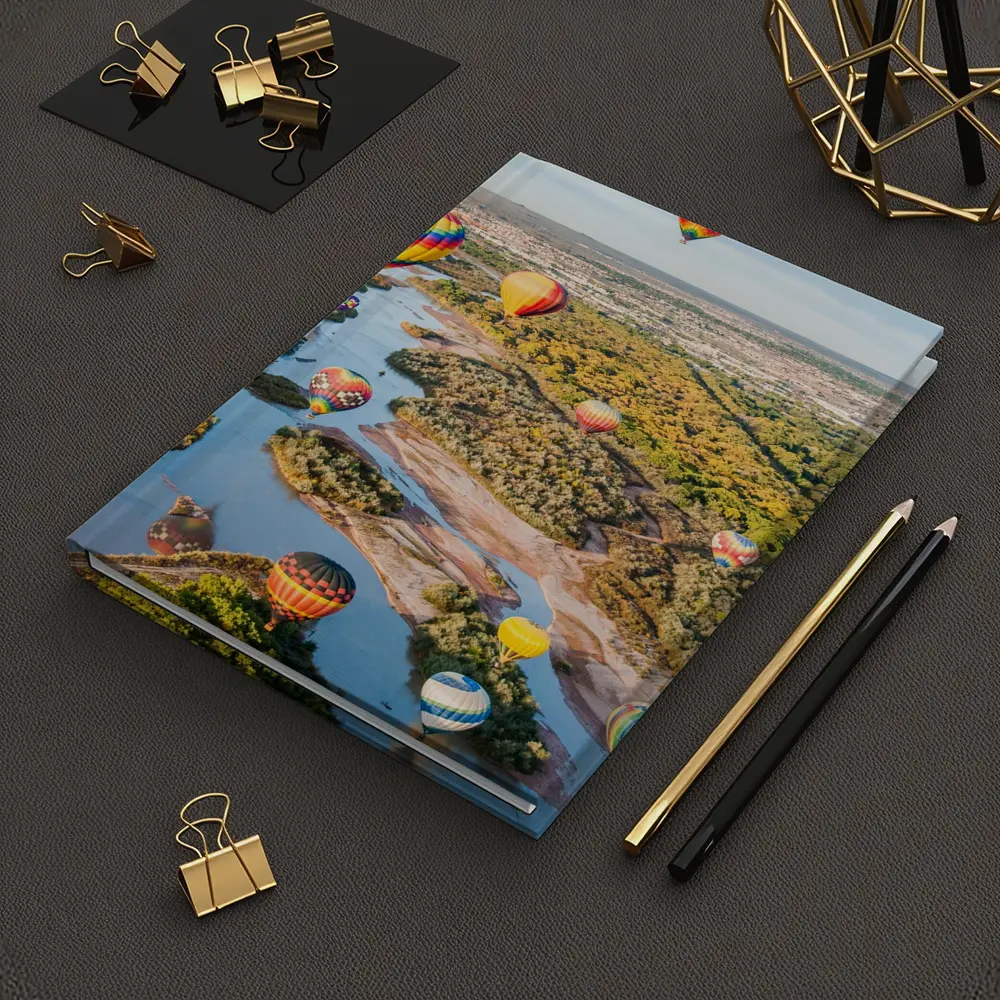 Hot Air Balloons Over Rio Grande River – Notebooks