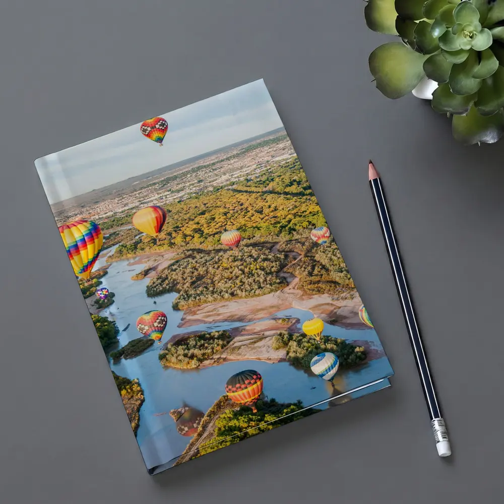 Hot Air Balloons Over Rio Grande River – Notebooks