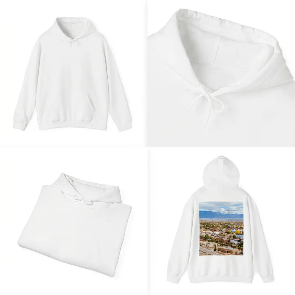 Albuquerque Neighborhood Aerial View Sandia Mountains – Hoodies