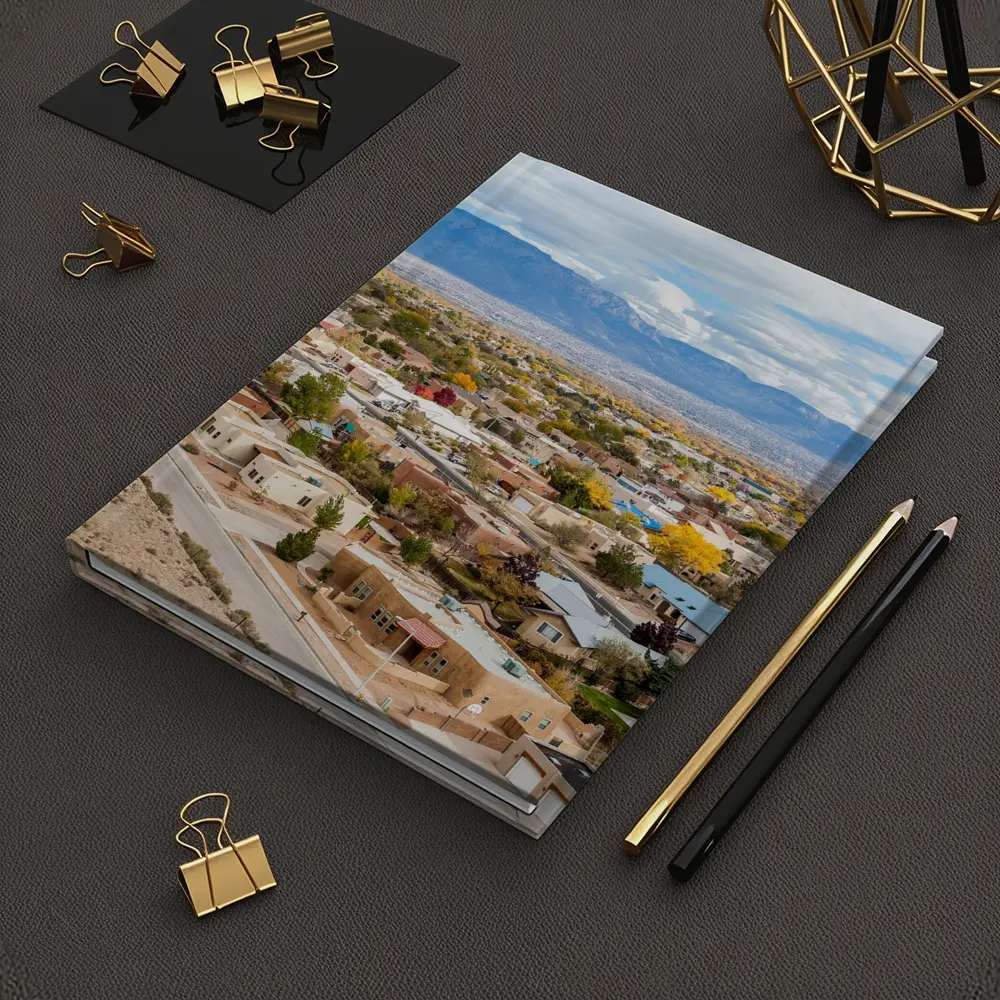 Albuquerque Neighborhood Aerial View Sandia Mountains – Notebooks