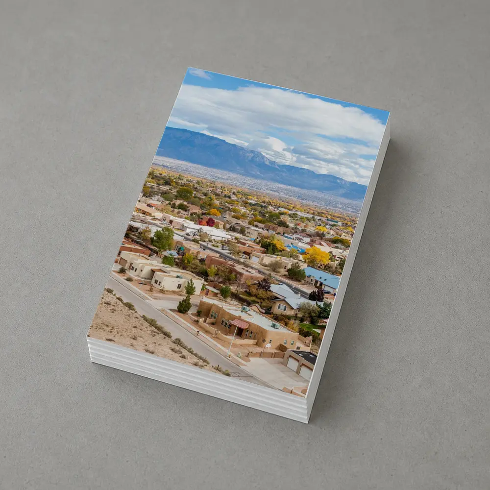 Albuquerque Neighborhood Aerial View Sandia Mountains – Postcards
