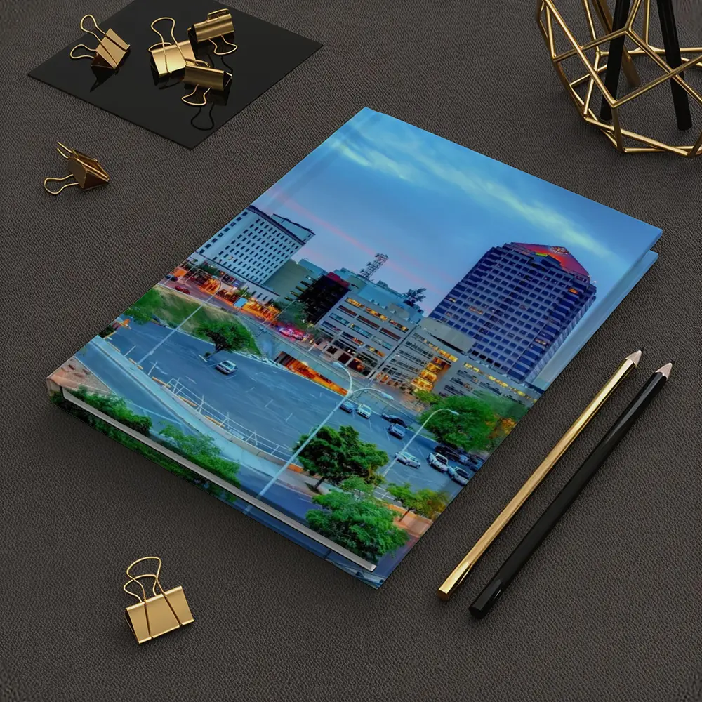 Albuquerque Downtown Skyline at Blue Dusk – Notebooks