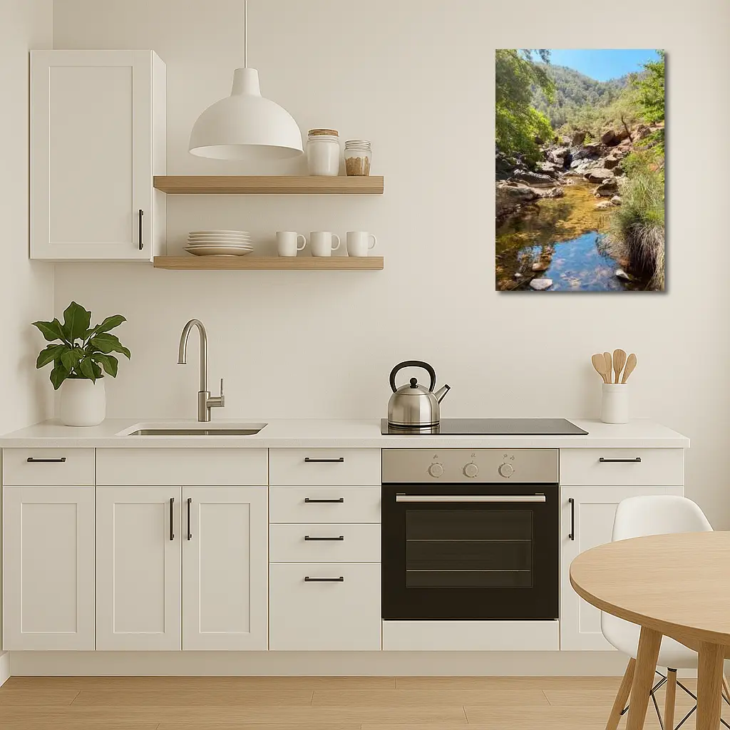 Rocky Creek Stream Forest Mountain Landscape – Wall Art