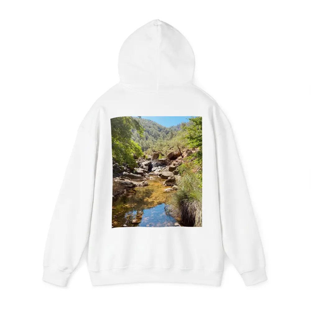 Rocky Creek Stream Forest Mountain Landscape – Hoodies