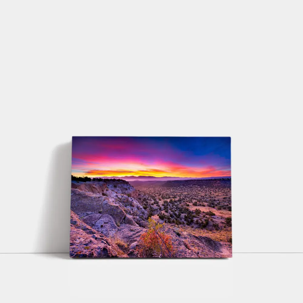 Desert Southwest Sunset Over Rocky Cliffside – Wall Art