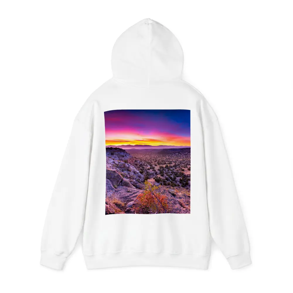 Desert Southwest Sunset Over Rocky Cliffside – Hoodies