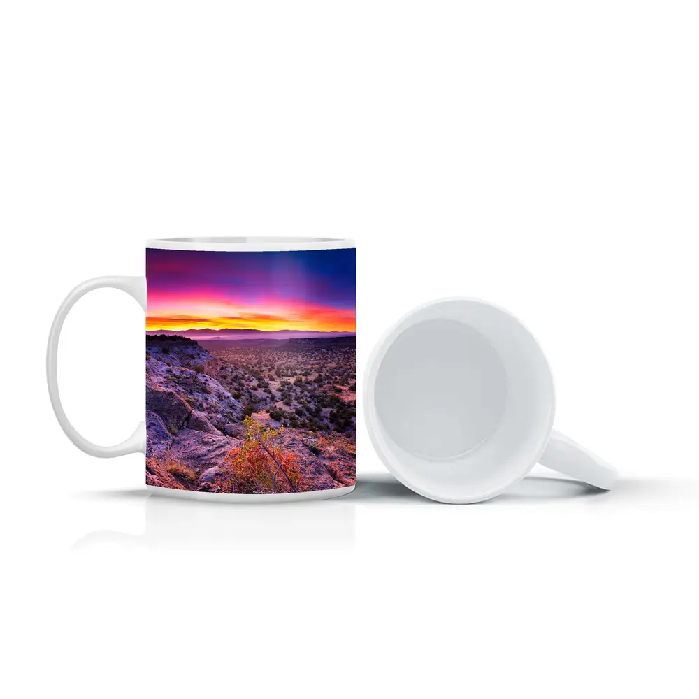 Desert Southwest Sunset Over Rocky Cliffside – Mugs