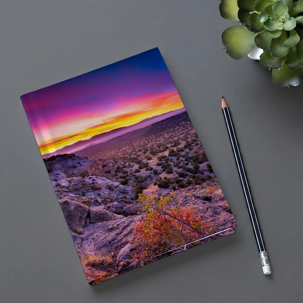 Desert Southwest Sunset Over Rocky Cliffside – Notebooks