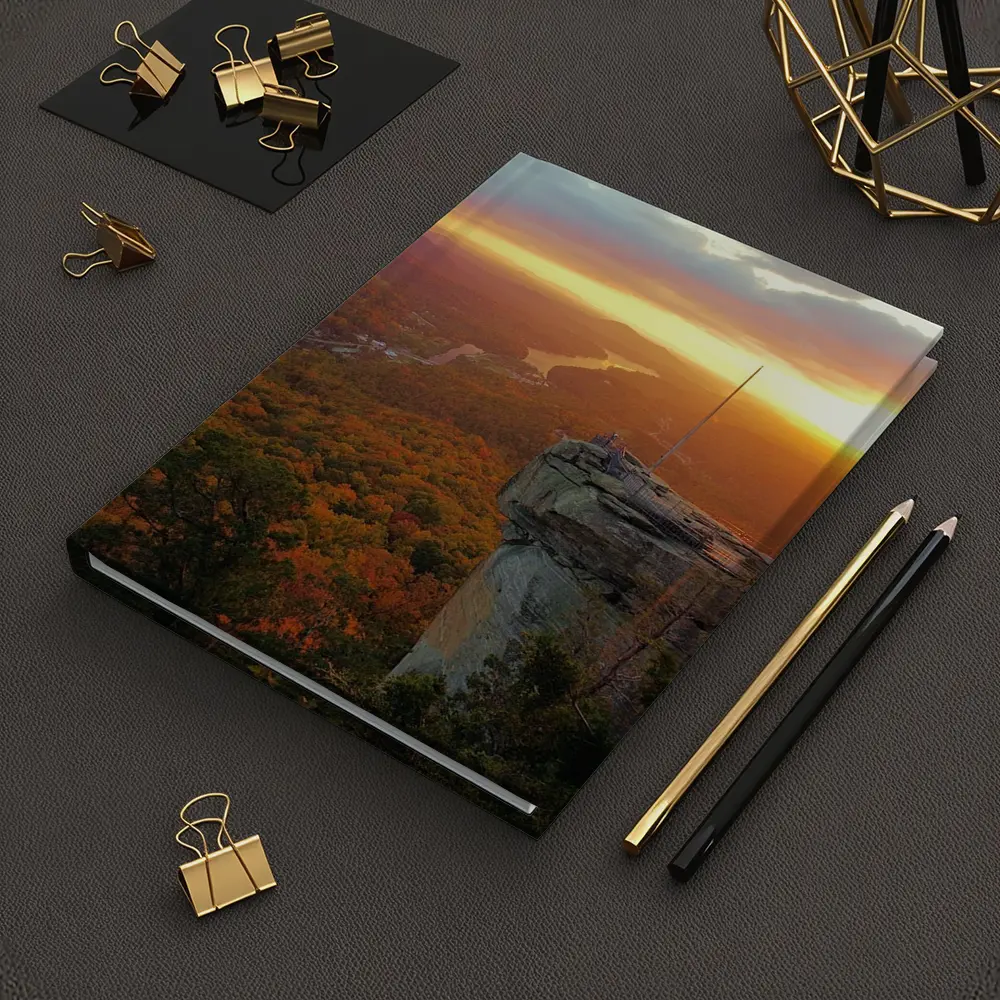 Chimney Rock Sunset Autumn Forest River View – Notebooks