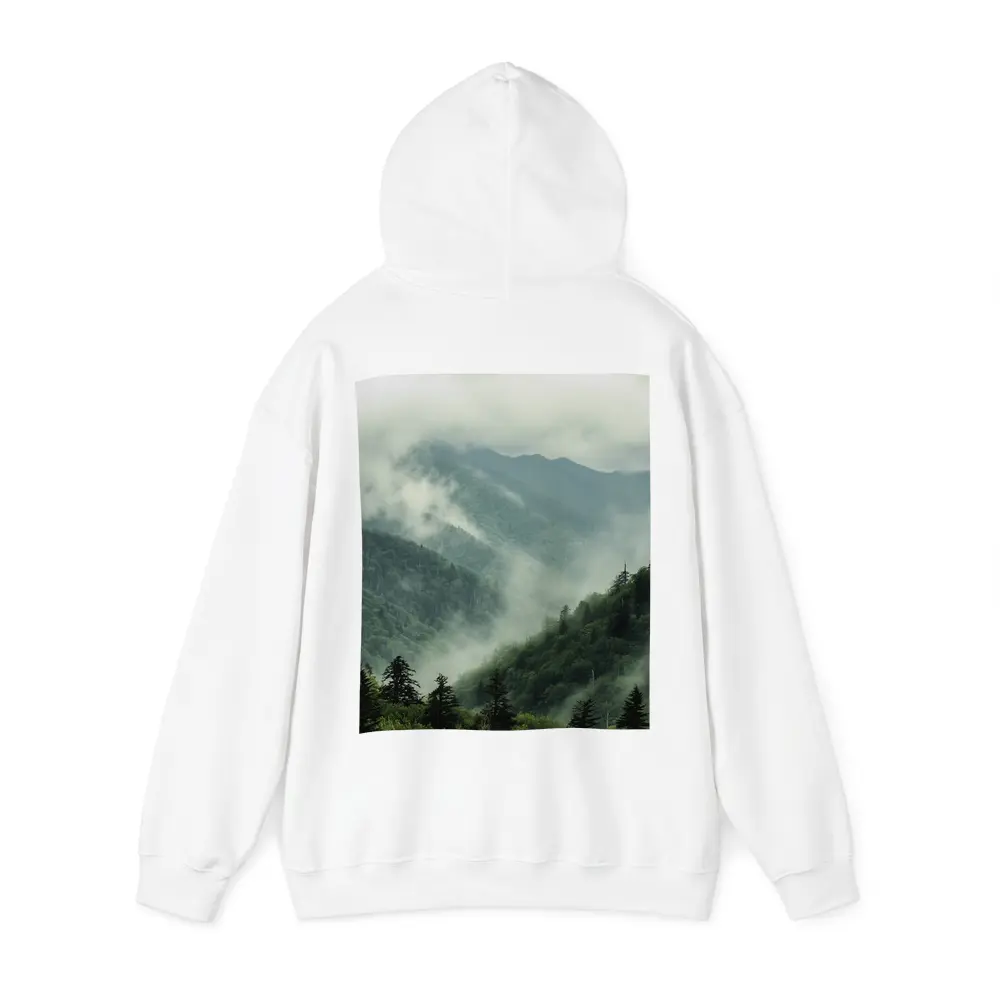 Misty Green Mountain Forest Foggy Landscape – Hoodies