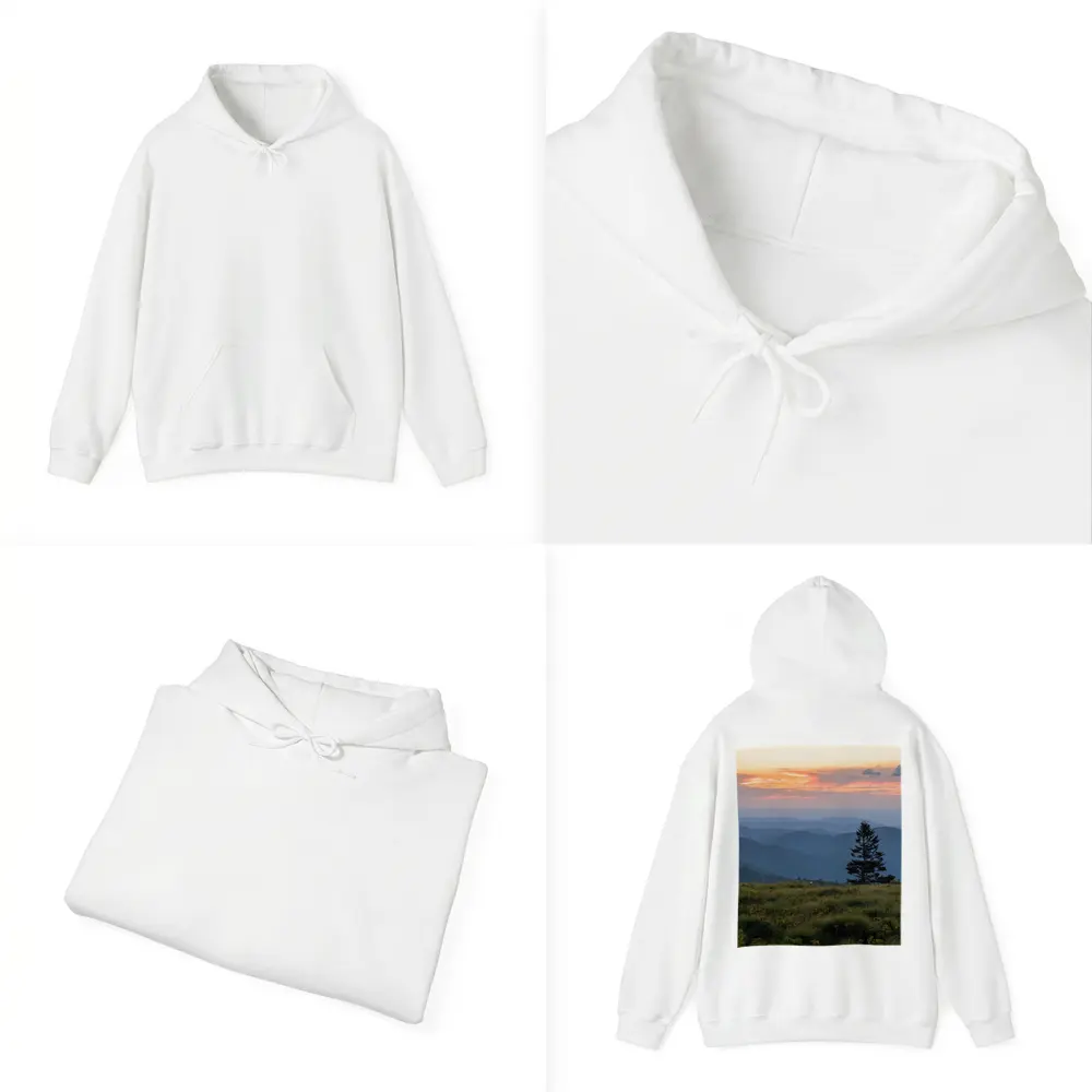 Lone Pine Tree Mountain Sunset Landscape – Hoodies