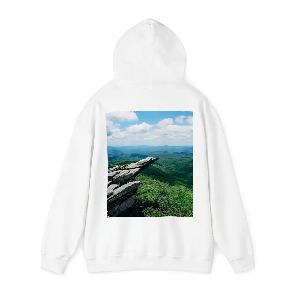 Rocky Cliff Overlooking Green Mountain Valleys – Hoodies