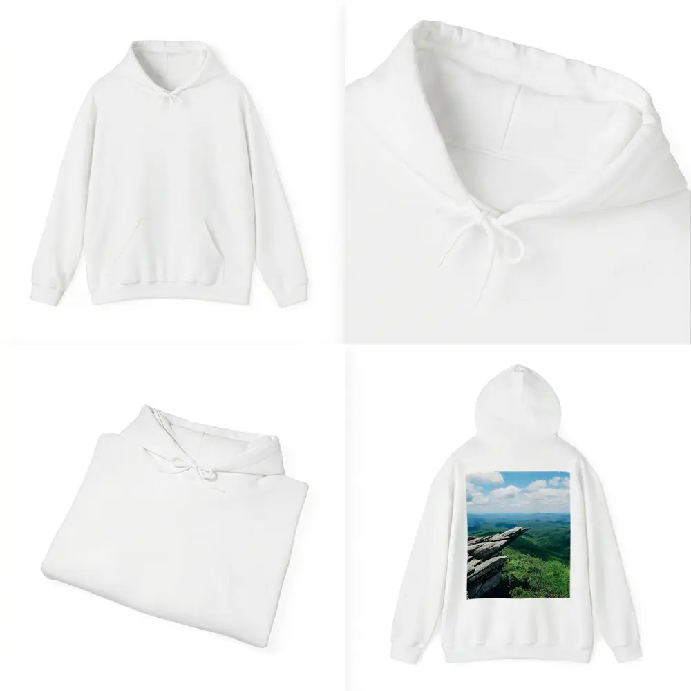 Rocky Cliff Overlooking Green Mountain Valleys – Hoodies