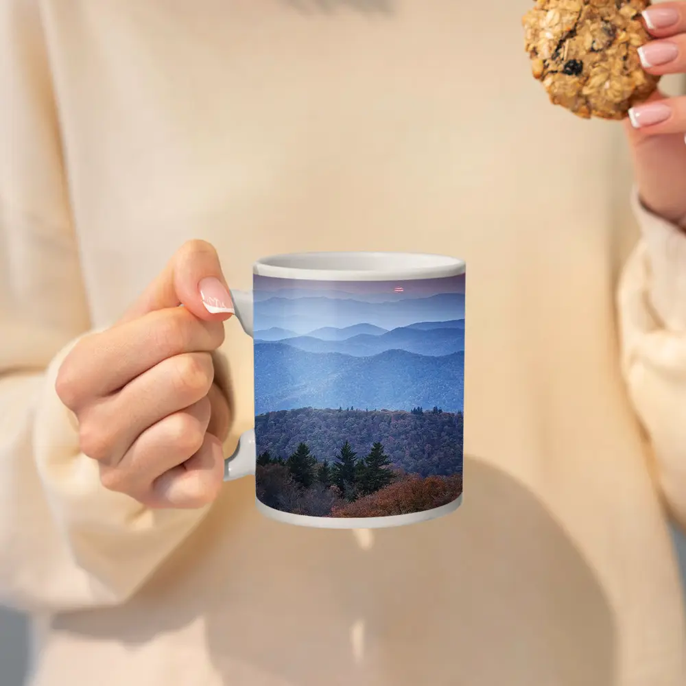 Blue Ridge Mountains Autumn Sunset Landscape – Mugs