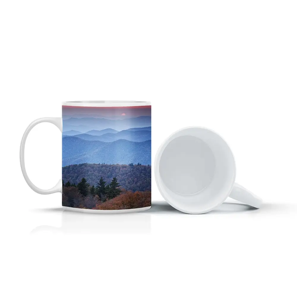 Blue Ridge Mountains Autumn Sunset Landscape – Mugs