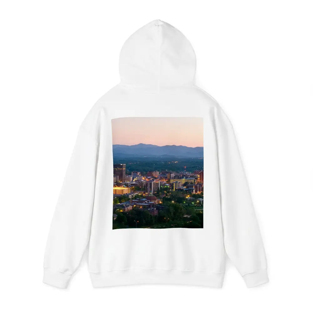 Asheville City Skyline at Dusk Mountains – Hoodies