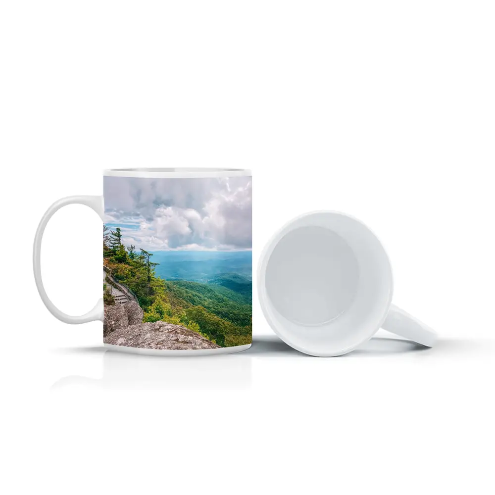 Mountain Overlook Green Forest Valley View – Mugs