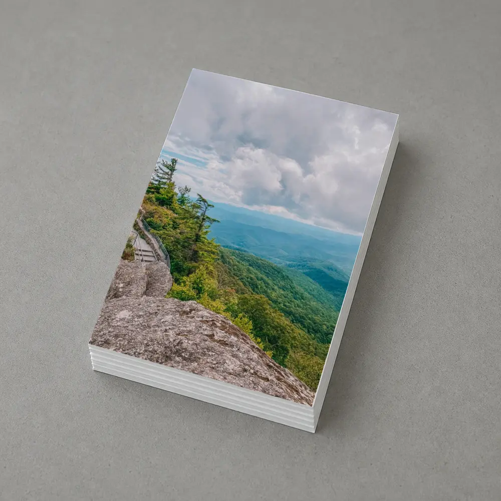 Mountain Overlook Green Forest Valley View – Postcards
