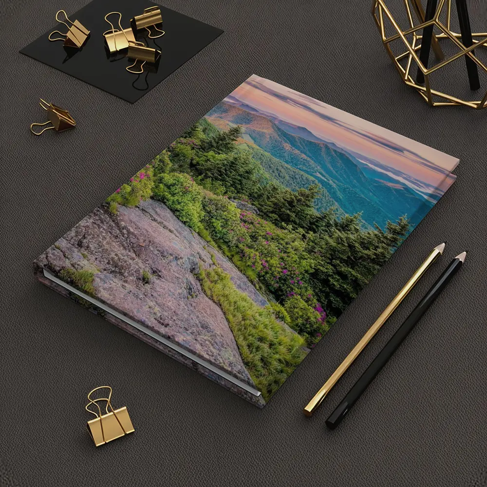 Blue Ridge Mountains Sunrise Pink Wildflowers – Notebooks