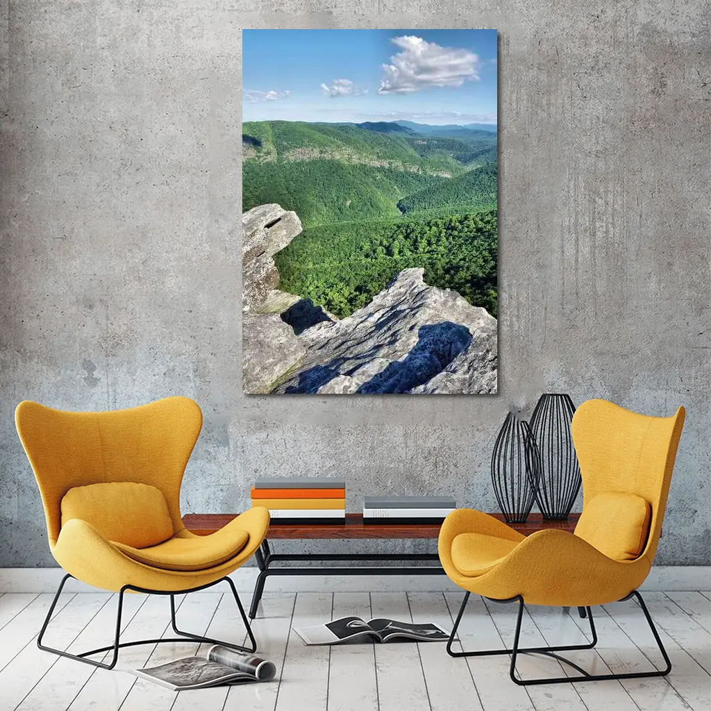 Rocky Overlook Green Mountain Valley View – Wall Art