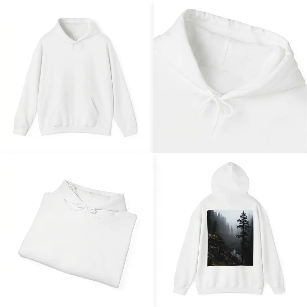 Foggy Forest Canyon River Dark Moody – Hoodies