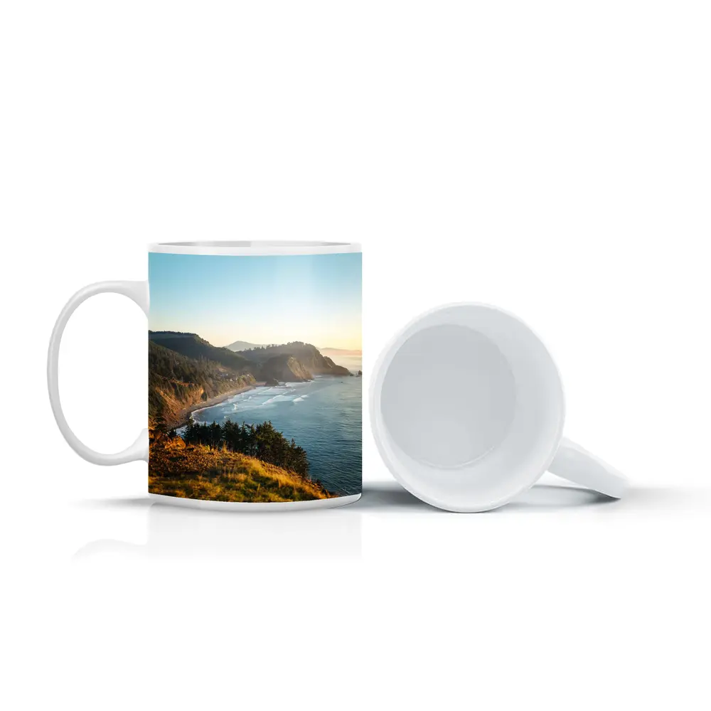 Oregon Coast Cliffs Golden Hour Sunset – Mugs