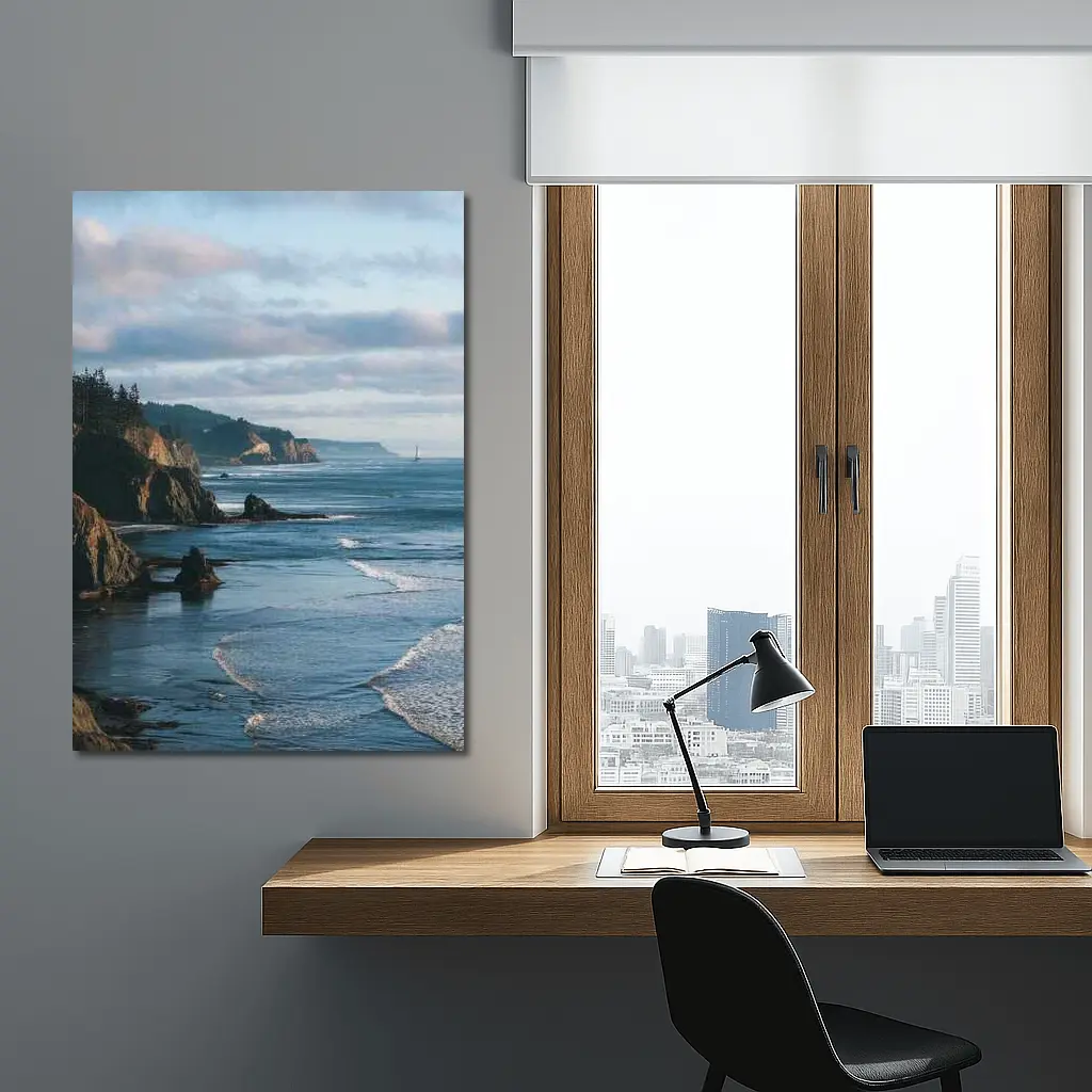 Rocky Pacific Coastline Cliffs Ocean View – Wall Art