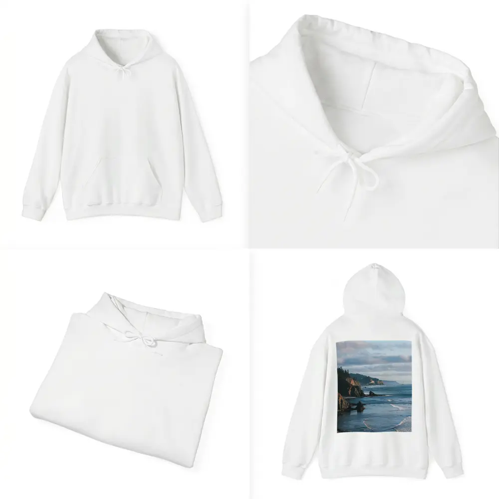 Rocky Pacific Coastline Cliffs Ocean View – Hoodies