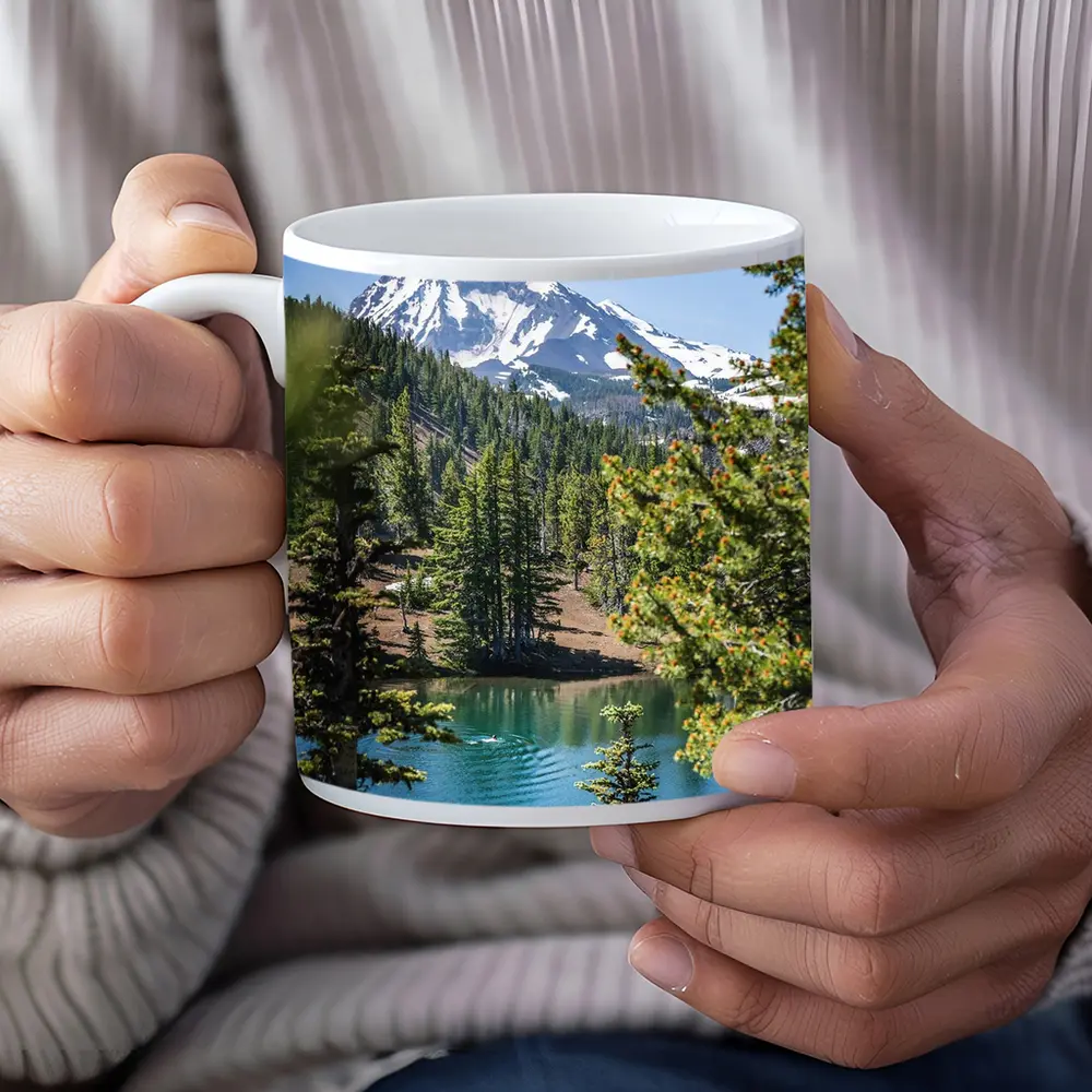 Snow Mountain Lake Forest Pine Trees – Mugs