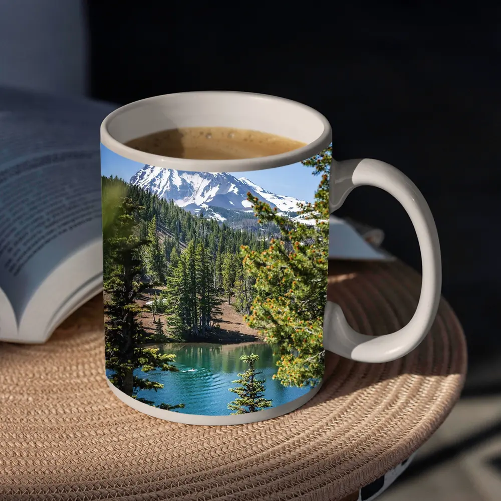 Snow Mountain Lake Forest Pine Trees – Mugs