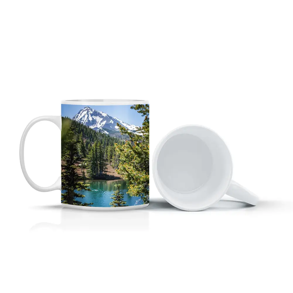 Snow Mountain Lake Forest Pine Trees – Mugs