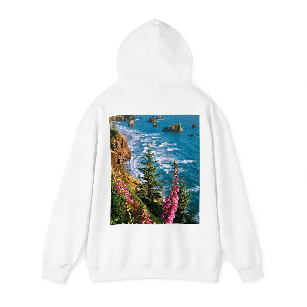 Foxglove Flowers Oregon Coastal Cliffs Ocean – Hoodies