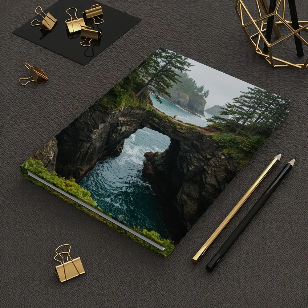 Natural Rock Arch Oregon Coastal Forest – Notebooks