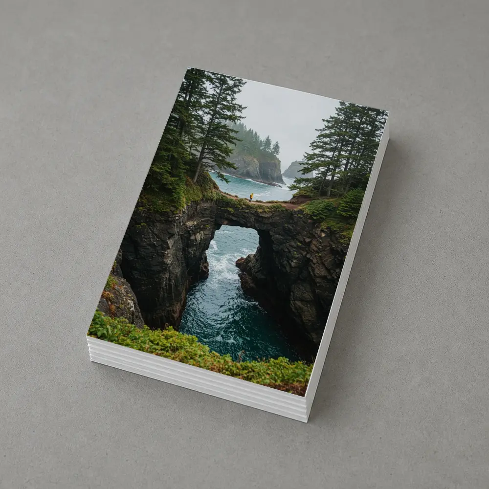 Natural Rock Arch Oregon Coastal Forest – Postcards