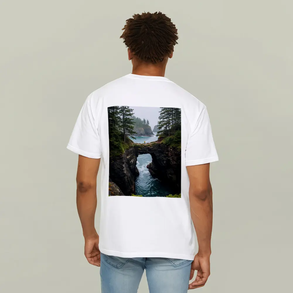Natural Rock Arch Oregon Coastal Forest – T-Shirts