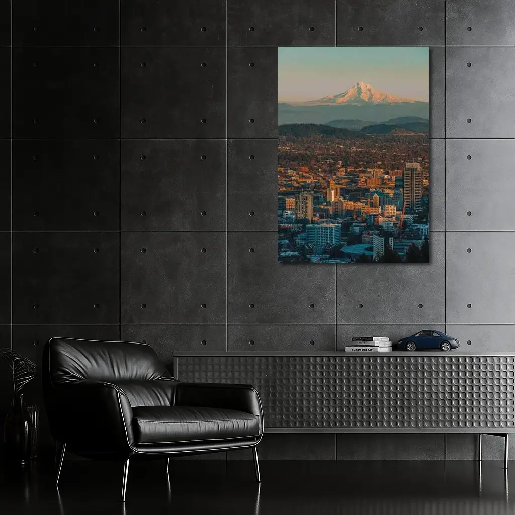 Portland City Skyline Mount Hood Oregon – Wall Art