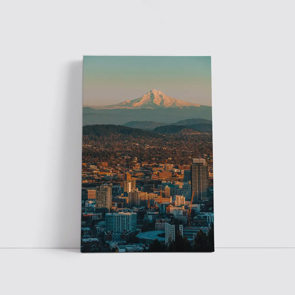 Portland City Skyline Mount Hood Oregon – Wall Art