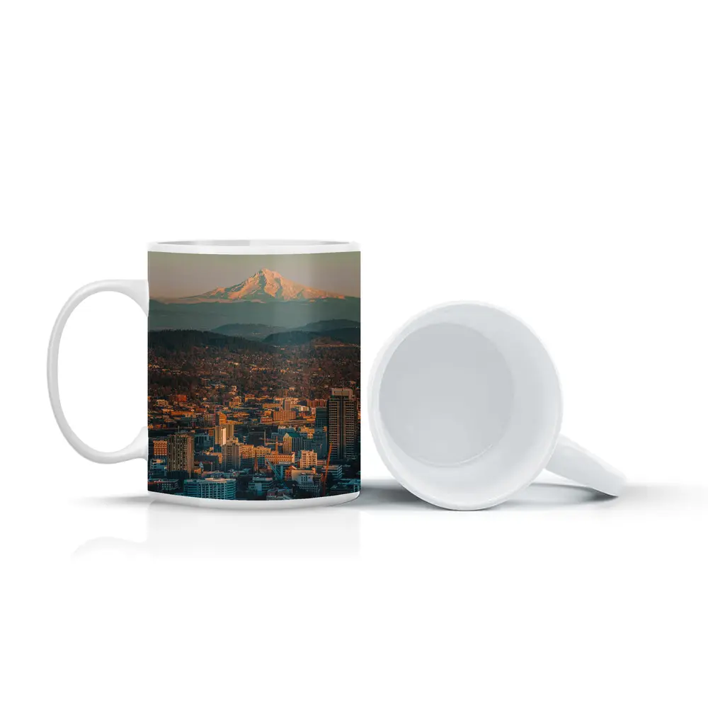 Portland City Skyline Mount Hood Oregon – Mugs
