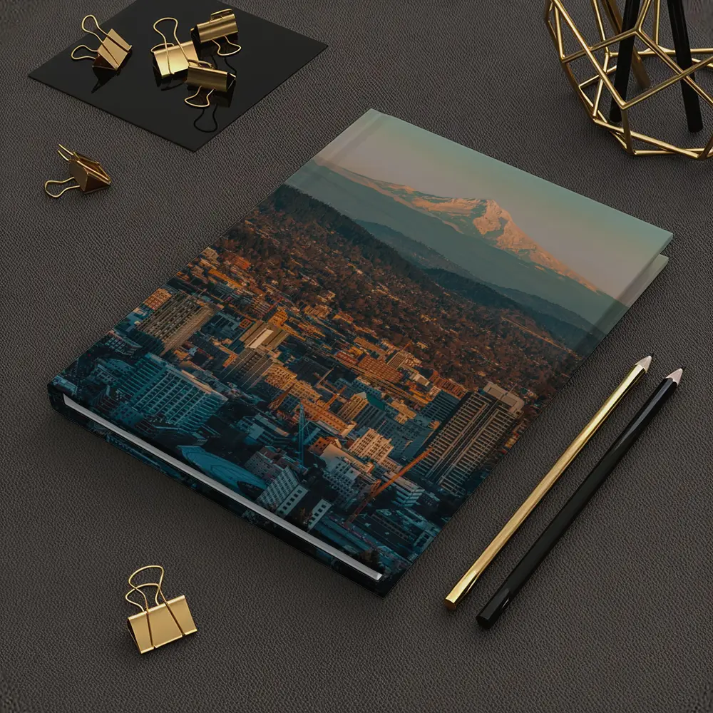 Portland City Skyline Mount Hood Oregon – Notebooks